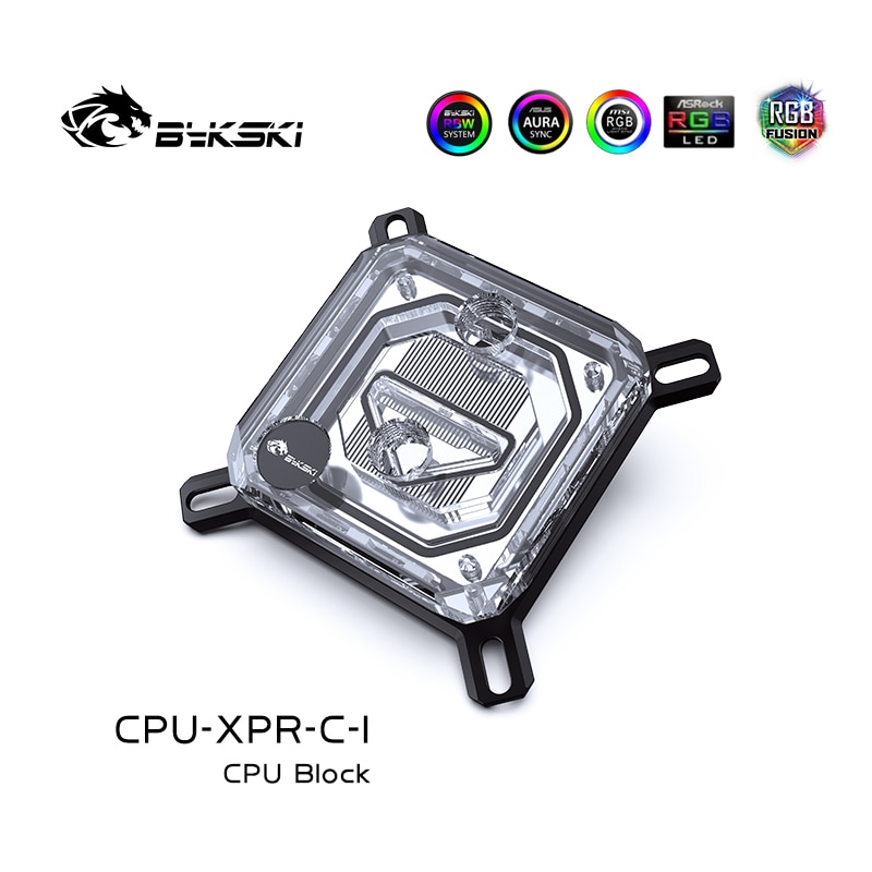 Bykski CPU Block Use for INTEL LGA115X 1200 1700 2011 /AMD Ryzen 3/5/7 X470 X570 Water Cooler Radiator CPU-XPR-C-M/CPU-XPR-C-I