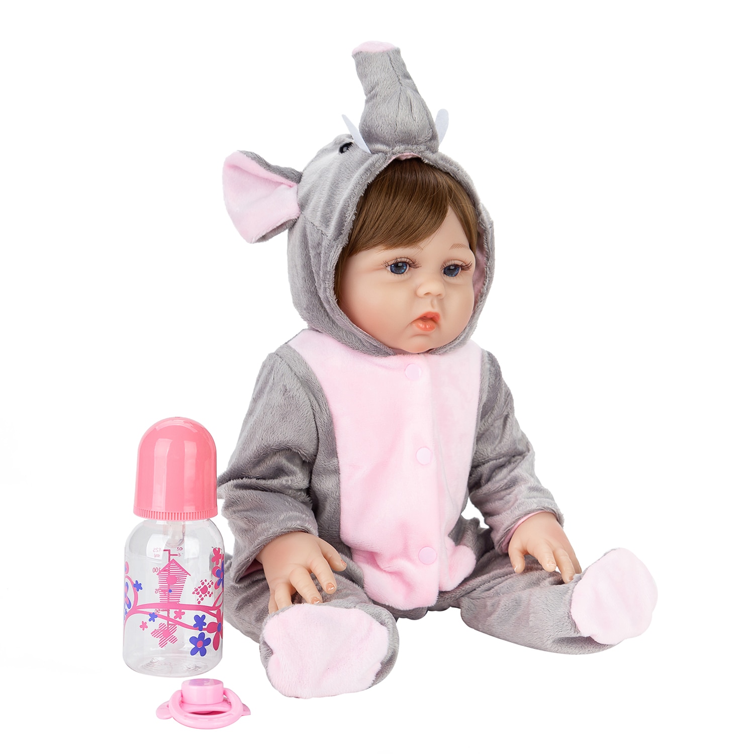Baby doll Reborn Doll Silicone Body Can Take Bath With Pacifier Magnetic Christmas Gifts For Children Send From Brasi