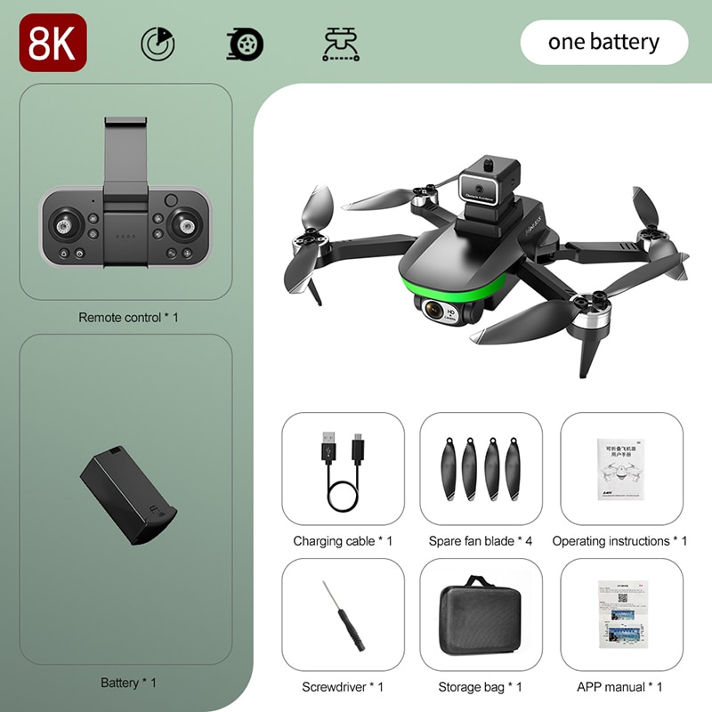 New S5S Mini Drone 4k Profesional 8K HD Camera Obstacle Avoidance Aerial Photography Brushless Foldable Quadcopter 1.2km