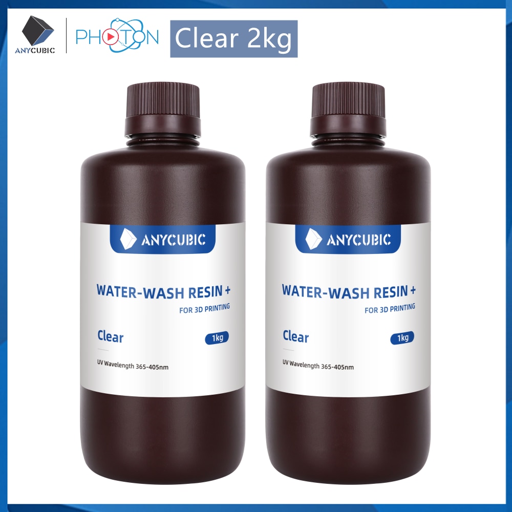Anycubic Water-Wash Resin 3D Printers Resin Water-Washable 365-405nm  for LCD DLP Photon M3 Plus Max 7K mono 6K Printing