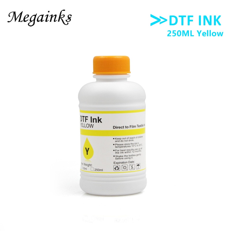 6PCS*250ML DTF ink kit for direct transfer film for PET film DTF ink all desktop & large format DTF printer 1BK 1C 1M 1Y 2WH