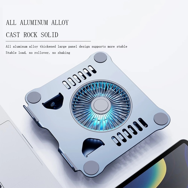 Aluminum Laptop Stand With Cooling Fan For iPad Tablet Bracket IPad Notebook Holder Support Macbook Gaming Laptop Accessories