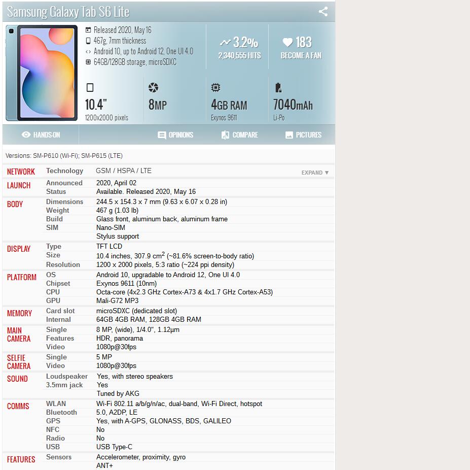 Original For Samsung Galaxy Tab S6 Lite 10.4 P610 P615 P615N P617 LCD Screen Display Touch Digitizer Assembly