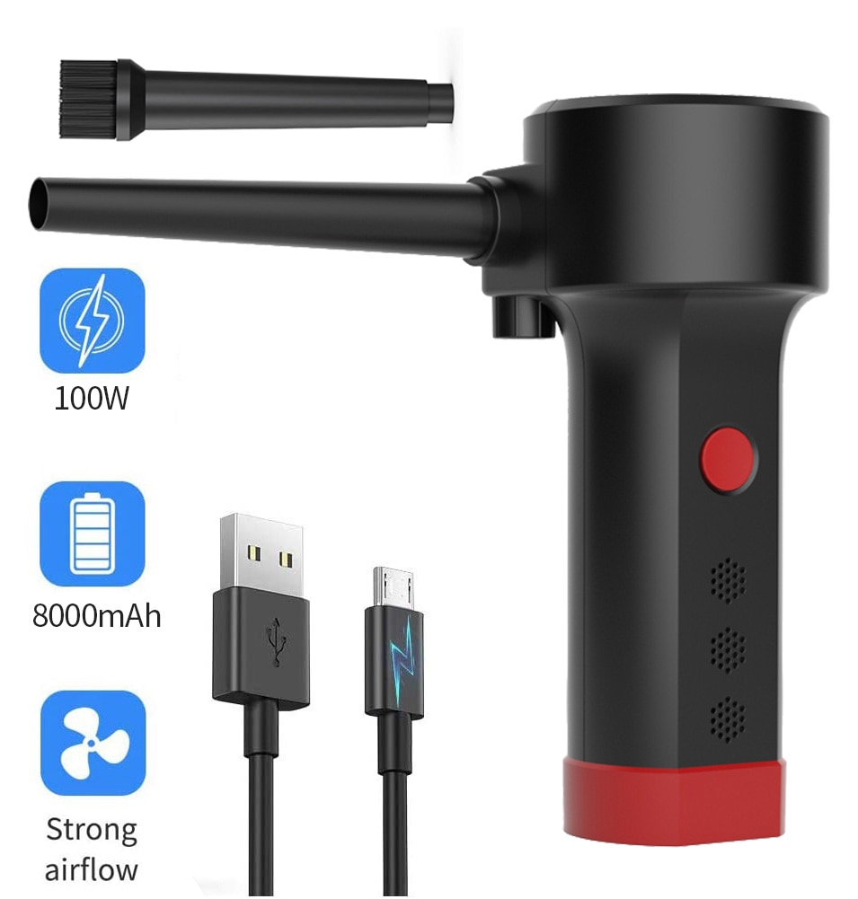 Electric Air Blower Duster &Air Pump 3-in-1,Canned air Compressed Air Cans for Computer Desk cleaner Keyboard Cleaner for Office