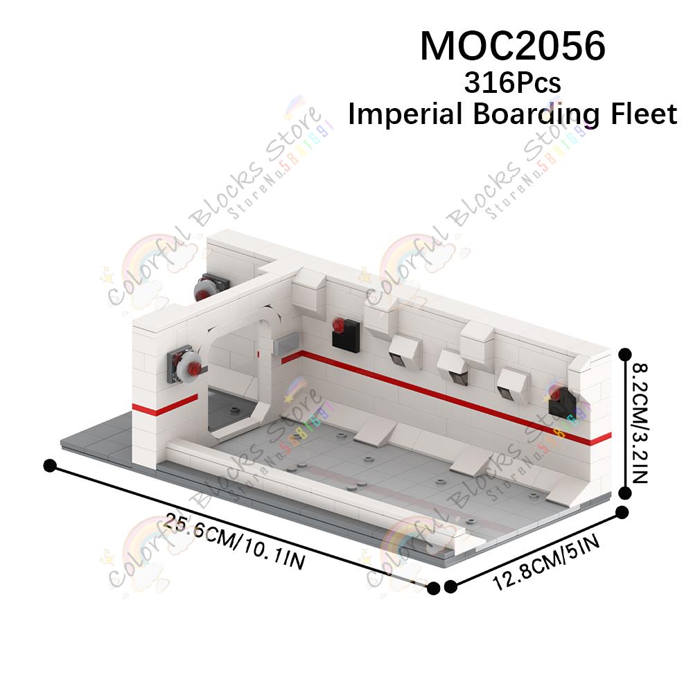 Interstellar Wars Movie Scenes MOC Building Blocks DIY Sci-Fi Mustafar Imperial Ship Action Figure Assemble Bricks Toys For Kids