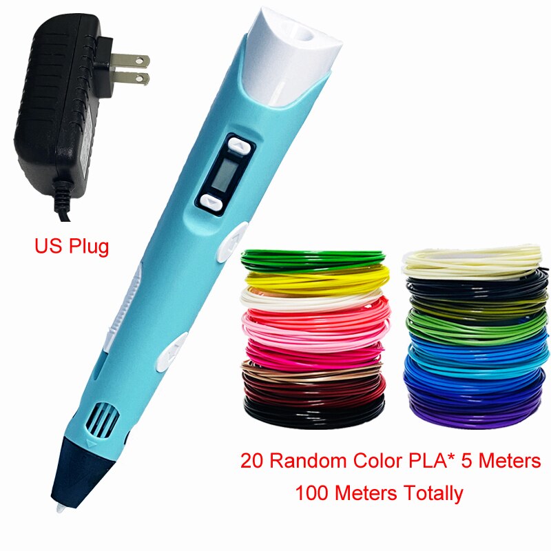 3D Printing Pen 3D Pen OLED Display With 12 Color PLA/ABS Filaments 3D Drawing Printer For Kids/Adults Creative Design Drawing
