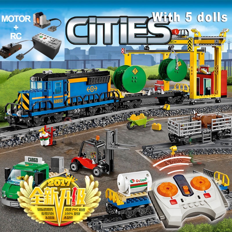 City Train Value Pack Compatible 66493 60052  Building Block Remote Control Train Station Building Block Christmas Gifts