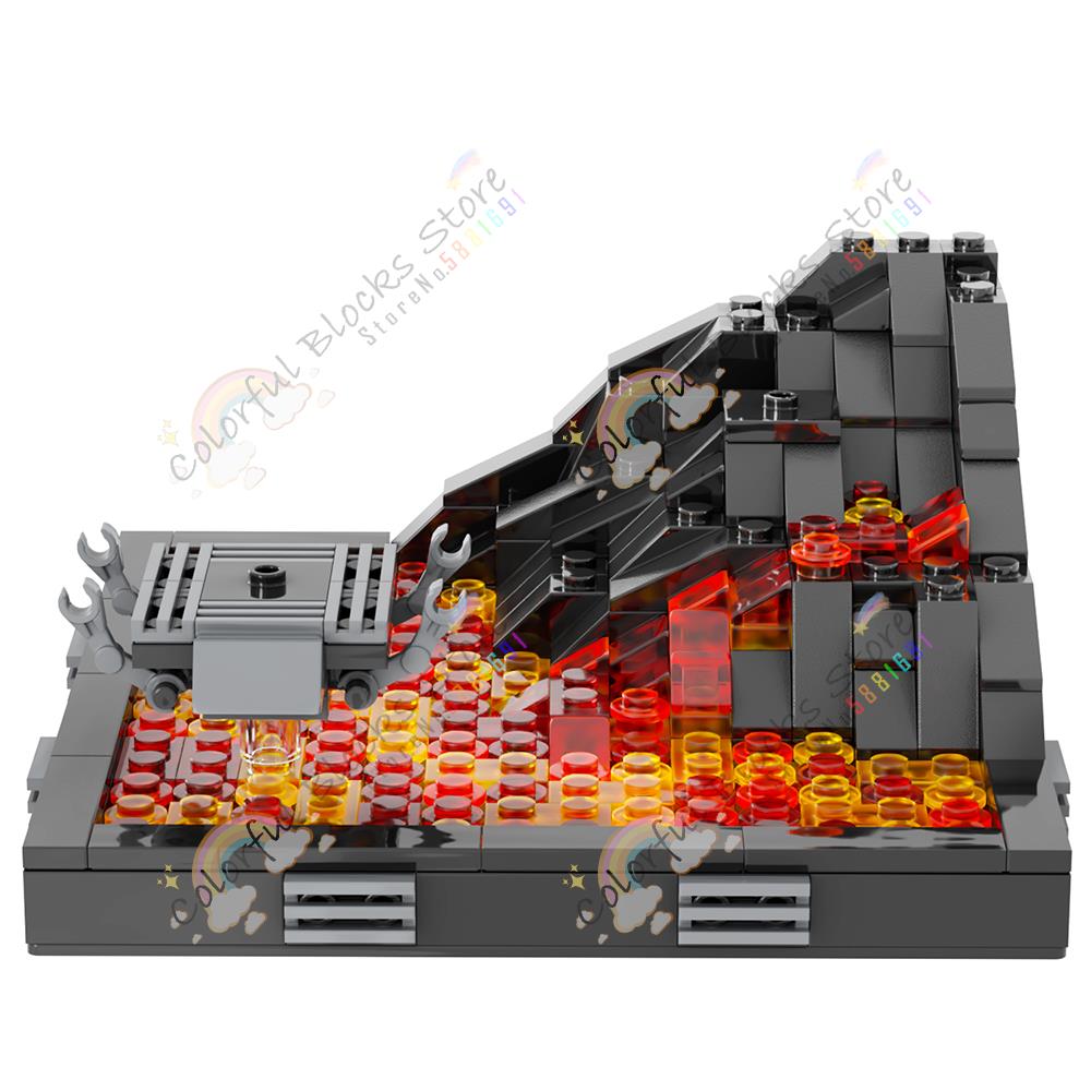 Interstellar Wars Movie Scenes MOC Building Blocks DIY Sci-Fi Mustafar Imperial Ship Action Figure Assemble Bricks Toys For Kids