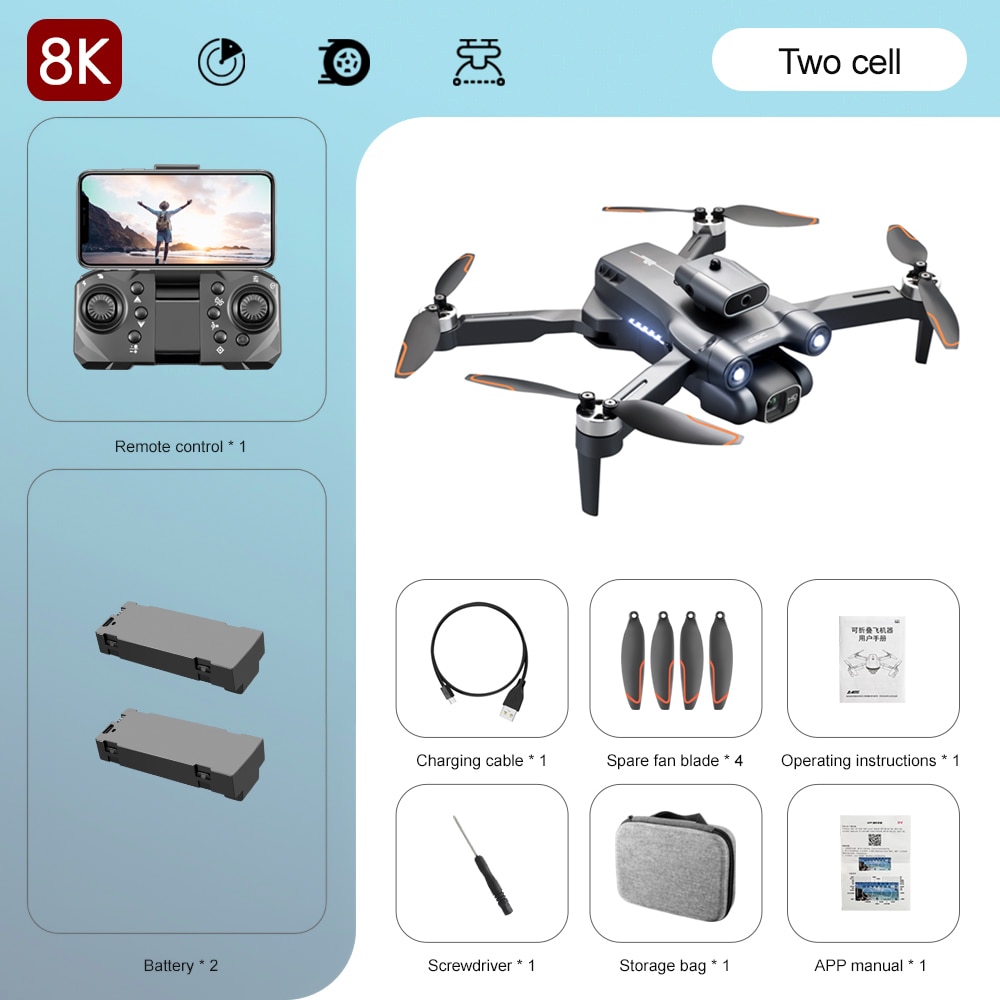 S1S Mini 4k Drone Profesional 8K HD Camera Obstacle Avoidance Aerial Photography Brushless Foldable Quadcopter 3km 2023 New