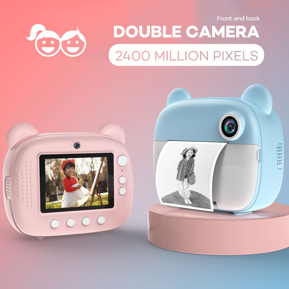 Children's Game Print Camera With Thermal Printer Kid Digital Photo Camera Girl's Toy Child Camera Video Boy's Birthday Gift