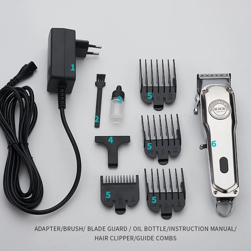 RESUXI 1919 Professional Electric Hair Trimmer All-metal Clipper For men Barber Timmer Cordless Hair Cutter Machine Rechargeable