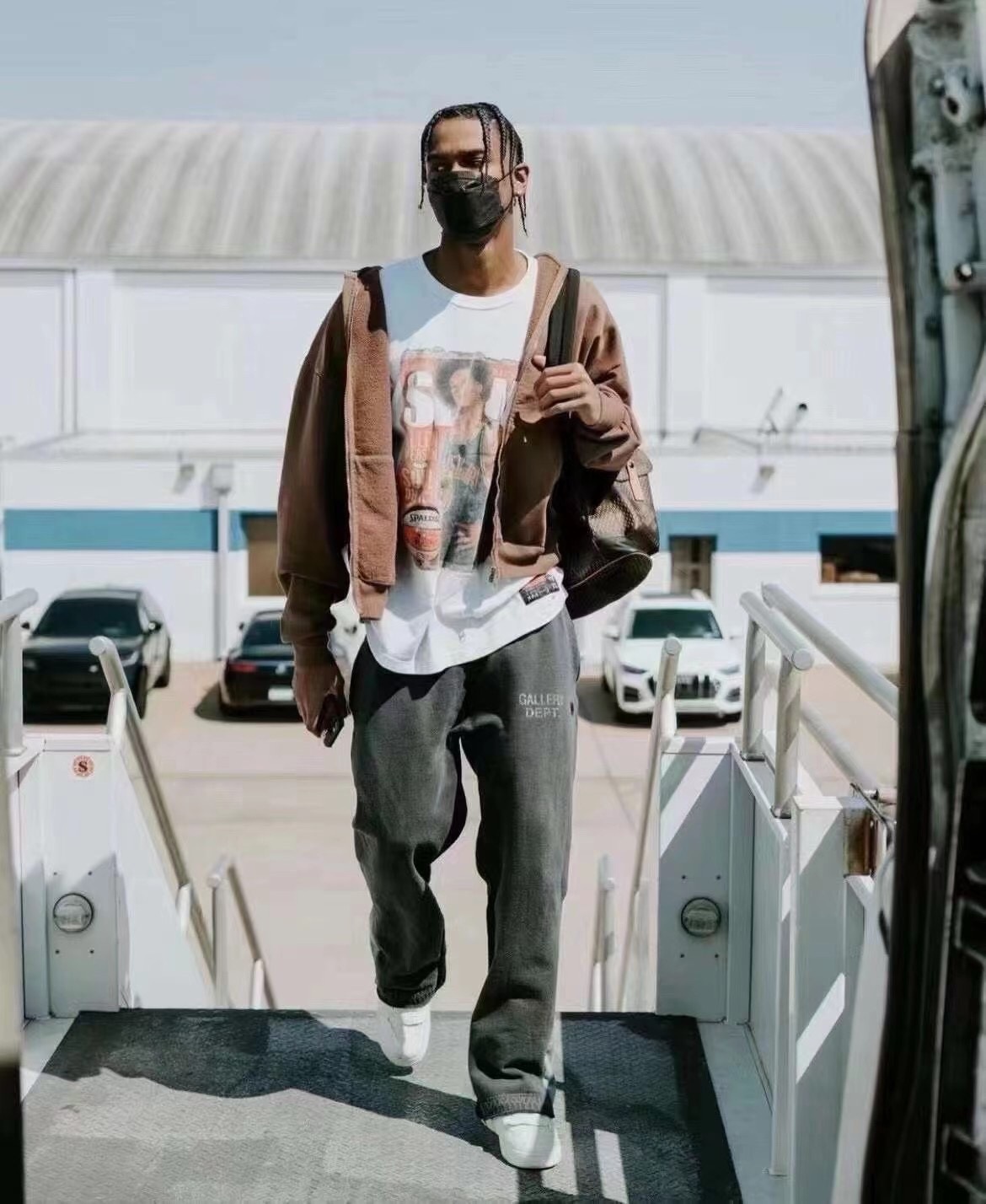 2022 Stitching Wide Leg Trousers European and American High Street Fashion Brand Mens Loose Fashion Pants