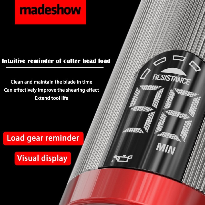 Madeshow M5 M6,Professional Cordless Hair Clipper, Men's Barber Beard Trimmer, All Steel T-shaped Cutter Head,Metal Body Barber