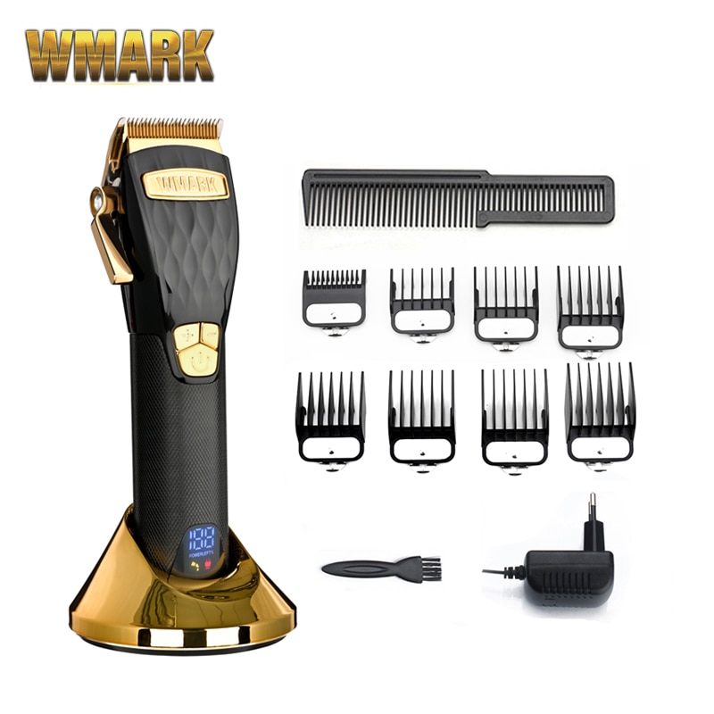 New Arrivals WMARK Cordless 5 cutting speed Hair Clipper NG-2032 2033 With Taper Blade Electric Hair Trimmer With LCD Display