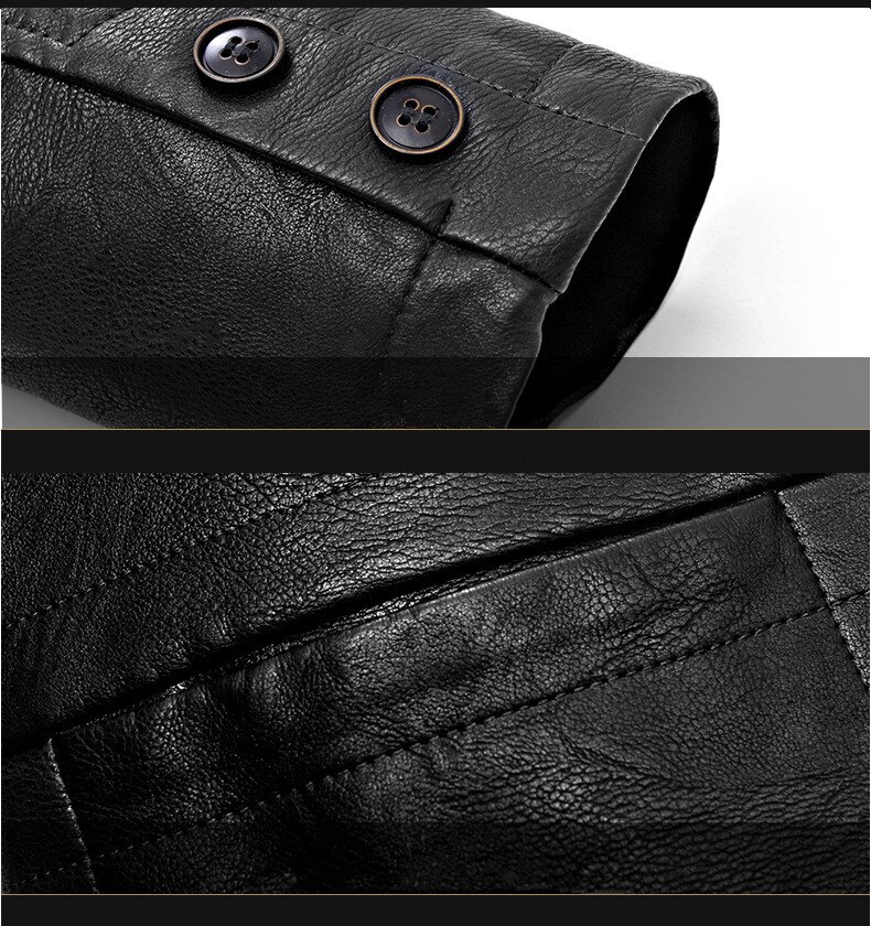 Winter Classical Motorcycle Business Soft Leather Jackets Men Leather Jacket Thick Moto Coats Casaco Masculino Plus Size 4XL