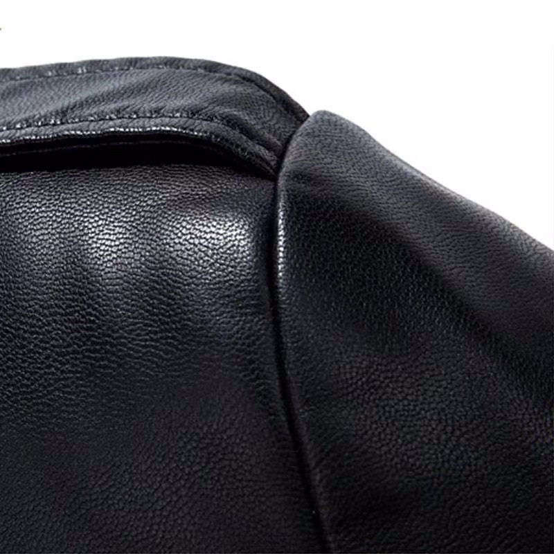 Free shiping 2019 new  black sheepskin soft matte men smart casual long style leather trench thick warm coat over coat on sale