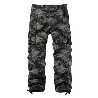 8 Pockets Military Red Black Cargo Pants Men Cotton Trousers Baggy Camouflage Tactical Pants Men Casual  Big Size 38 44 overalls