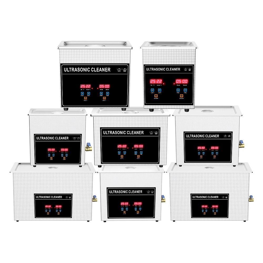 2L 3L 4L 6L 10L 15L 22L 30L Digital Ultrasonic Bath 600W Heater Timer Degas Clean Basket Ultrasound Cleaner Cleaning Tool