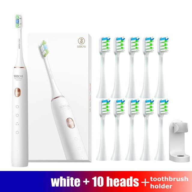 SOOCAS New Upgraded X3U Sonic Electric Toothbrush Soocare Ultrasonic Automatic Fast chargeable Adult With 7 Tooth Brush Heads