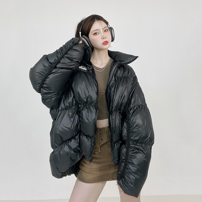 HISTREX Down Cotton Bubble Mens Parkas Jackets Hip Hop Brand Thick Casual Detachable Zipper Casual Warm Parka Jacket Men Women