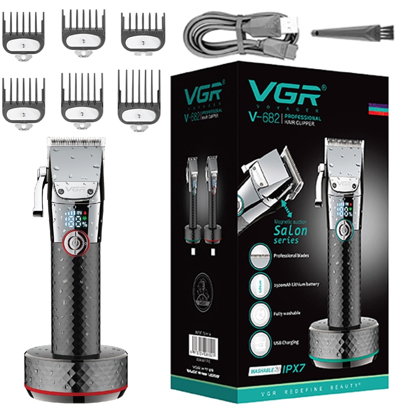 Professional Electric Lithium Ion Hair Trimmer For Men Powerful Beard Hair Clipper Wet Dry Hair Cutting Machine Adjustable