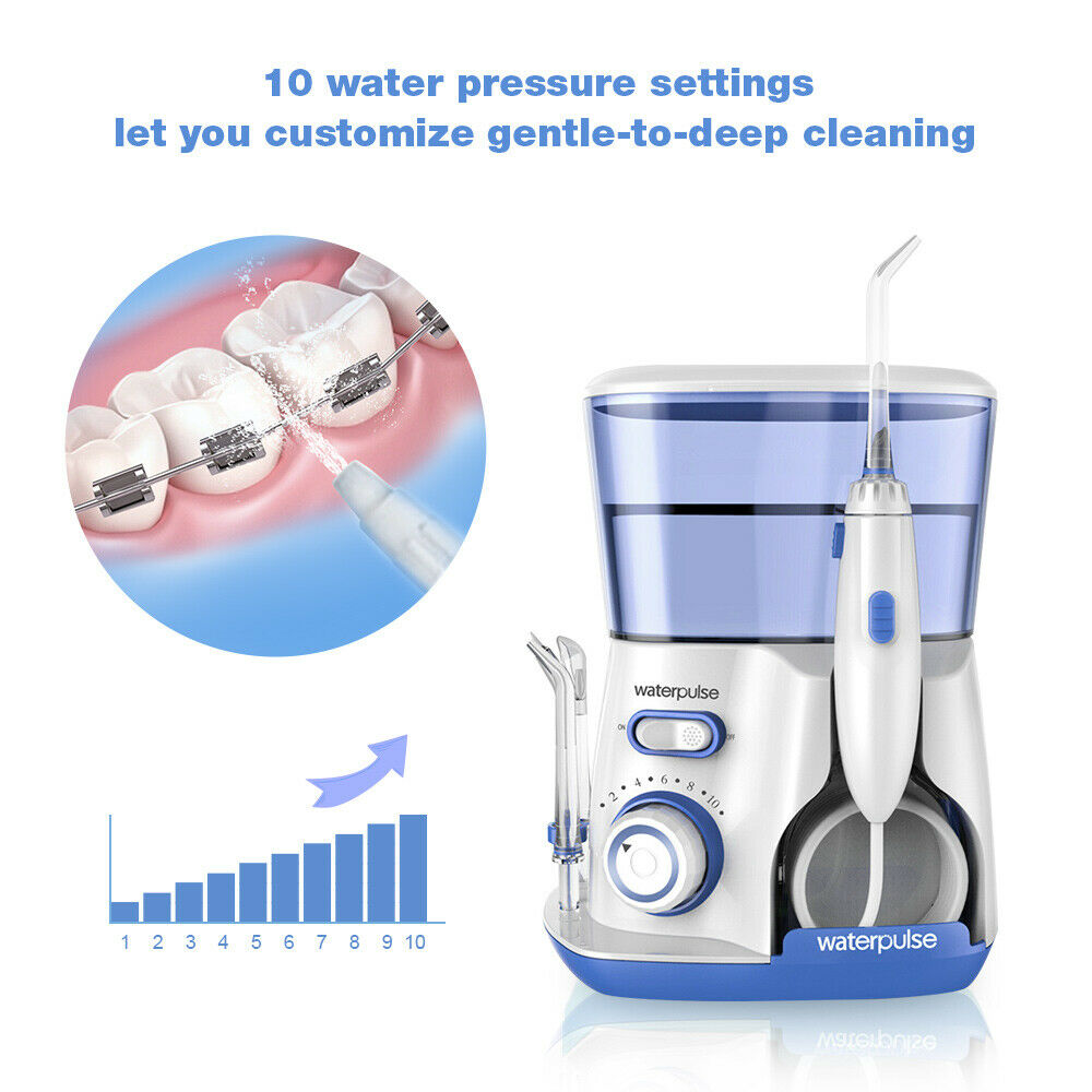 Waterpulse Oral Irrigator V300G 5pcs Tips Dental Water Flosser Electric Cleaner 800ml Oral Hygiene Dental Flosser For Oral Care