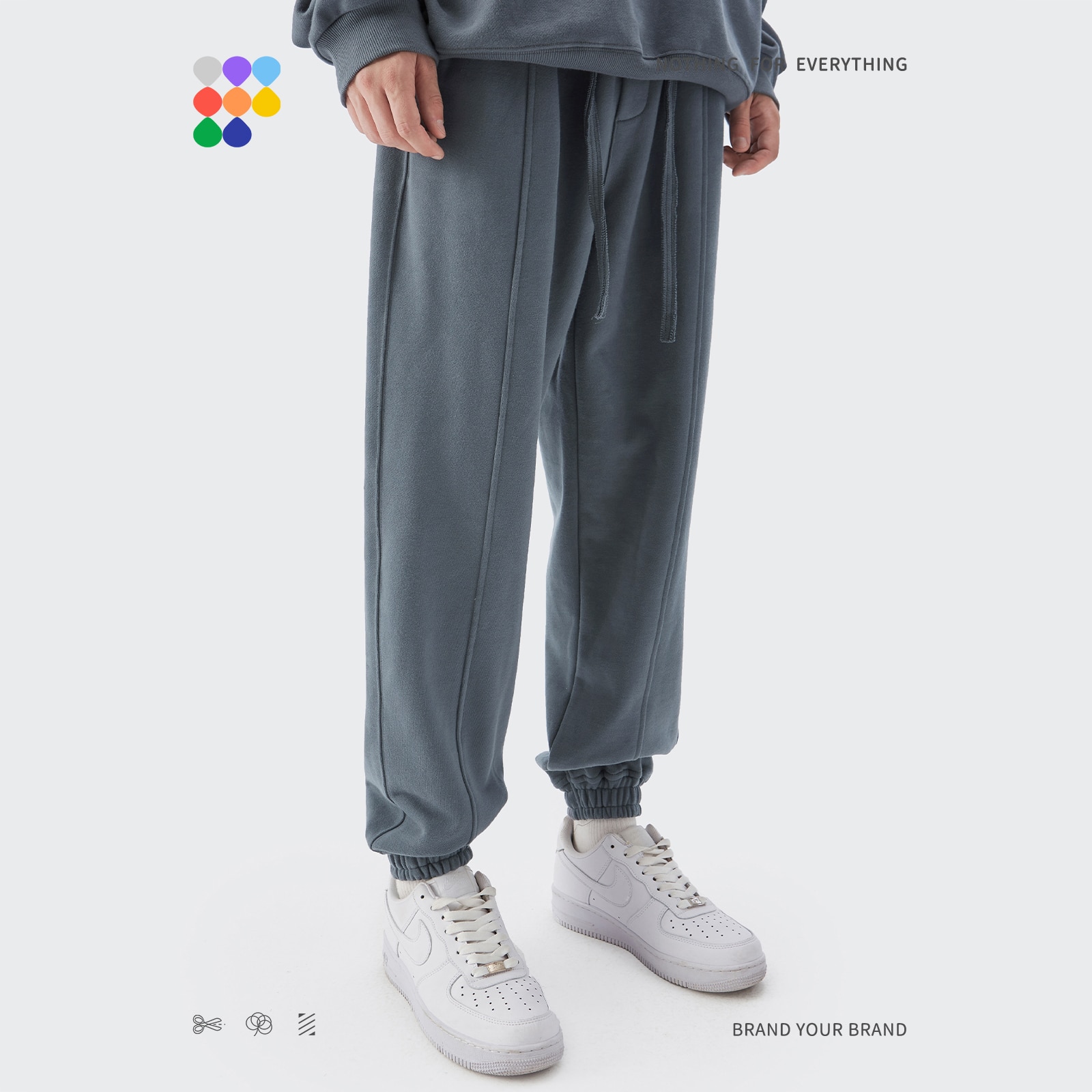 INFLATION 460gsm Heavyweight French Terry Sweatpant Unisex Trendy Leisure 100% Cotton Jogger Pants Men Track Pant