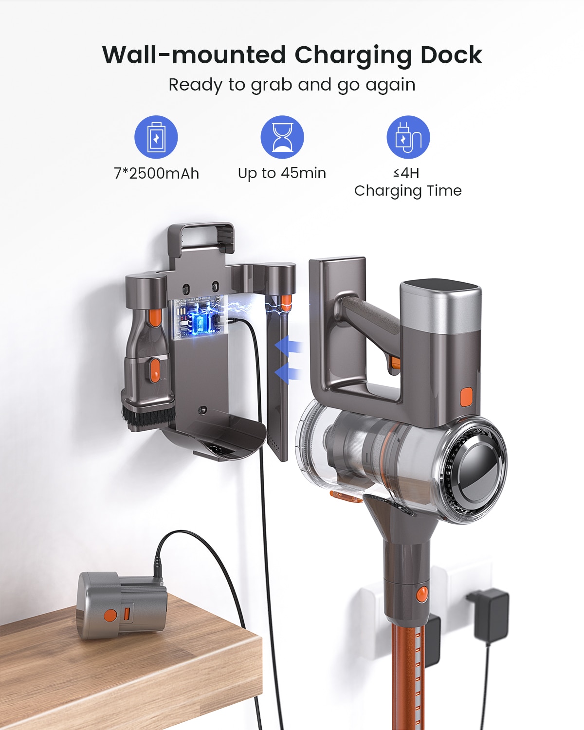 400W 33Kpa Wireless Handheld Cordless Vacuum Cleaner S11 45Mins Removable Battery with display Smart Home Appliance Aspiradora