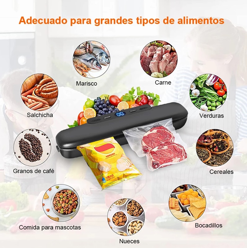 Vacuum Sealer Packing Machine 220v/110v Kitchen Food Fresh Keeping Automatic Sealing Machine Home Appliance 10pcs Vacuum Bag