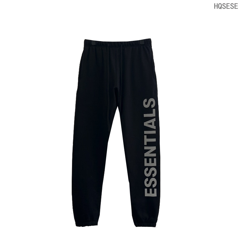 Essentials Pants Oversized Reflective Letter Sweatpants Streetwear Hip Hop Loose Men's Women's 100% Cotton Sports Pants