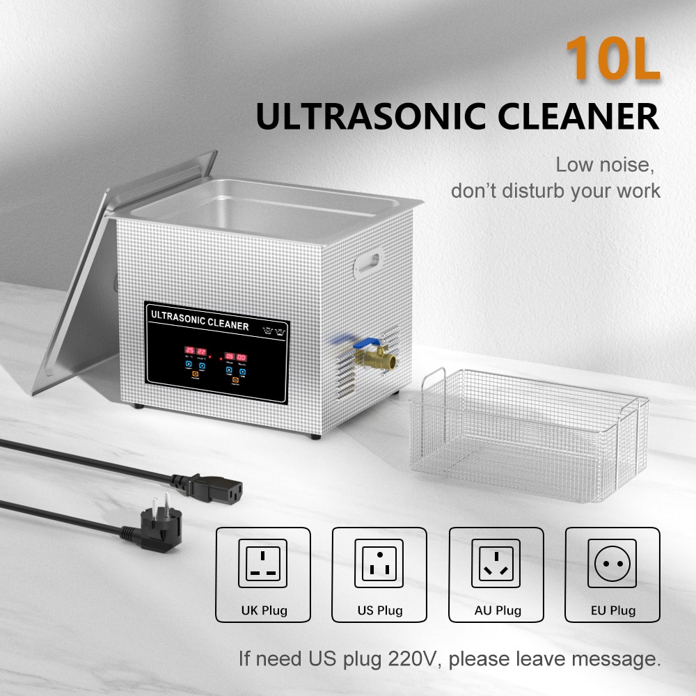 2L 3L 4L 6L 10L 15L 22L 30L Digital Ultrasonic Bath 600W Heater Timer Degas Clean Basket Ultrasound Cleaner Cleaning Tool