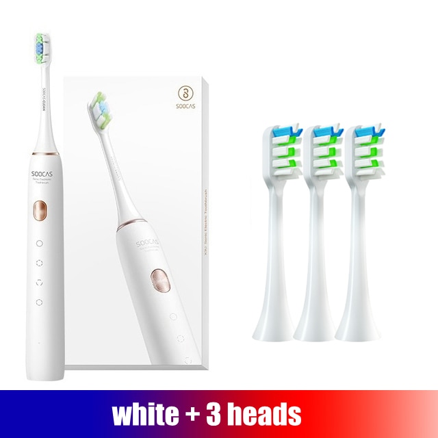 SOOCAS New Upgraded X3U Sonic Electric Toothbrush Soocare Ultrasonic Automatic Fast chargeable Adult With 7 Tooth Brush Heads