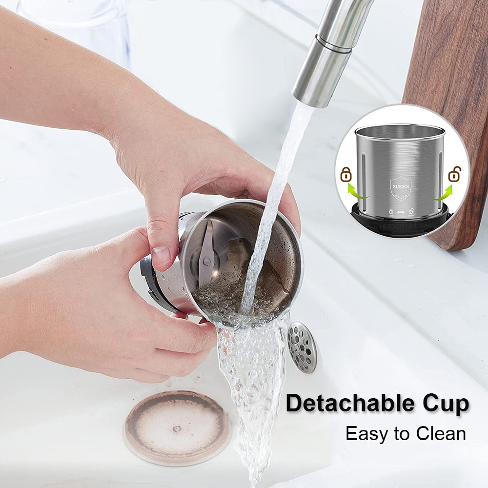 Coffee Grinder Electric Automatic Grinding Cordless Portable Coffee Bean Grinder Rechargeable PM06 Stainless Steel Espresso Mill