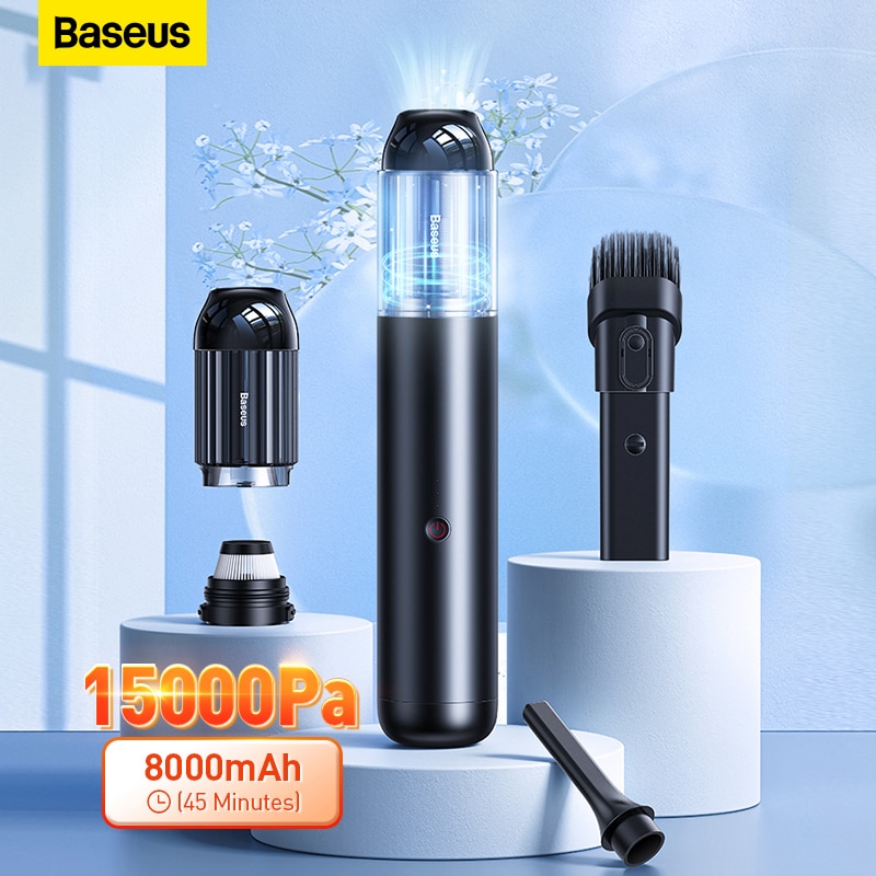 Baseus Vacuum Cleaner 15000Pa Wireless Portable Handheld 135W Strong Suction Car Handy Vacuum Cleaner Smart Home For Car Home