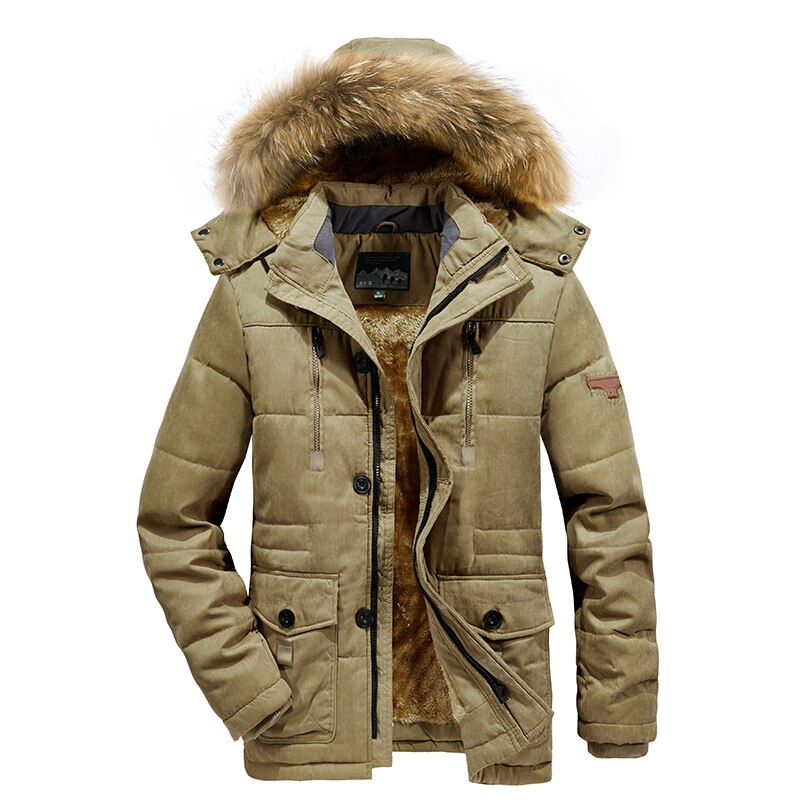 Men's Winter Jacket 2022 Parka Outdoor Plus Velvet Thick Warm Multi Pocket Jackets Solid Parkas Male Coat Large Size Clothing