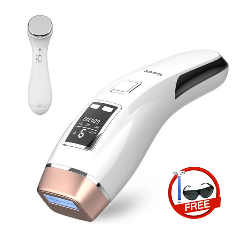 Newest 4in1 IPL Hair Removal Laser Epilator 999000 Flash Cooling LCD Acne Treatment Rejuvenation Device for Home Bikini Trimmer