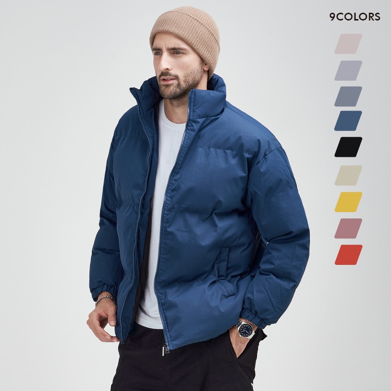 2022 Winter New Men Padded Cotton Jacket Coat Plus Size 8XL Outerwear Warm Quilted Parka All-match Loose Basic Puffer Jacket Men