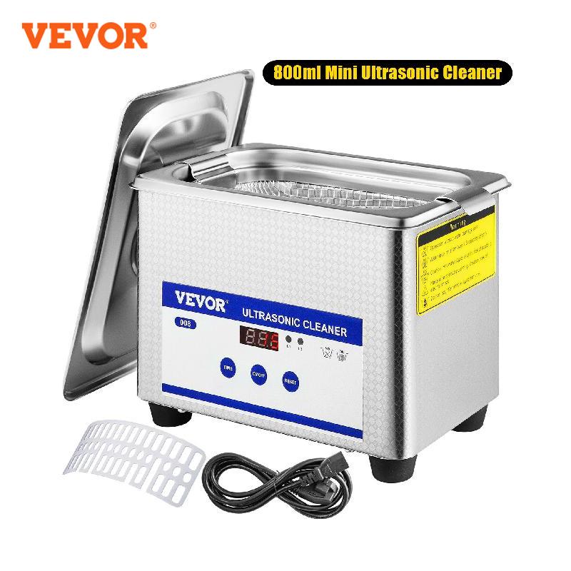 VEVOR 800ml Ultrasonic Cleaner Portable Washing Machine 35W Mini Dishwasher Lave-Dishes Ultrasound Bath Sonic for Home Appliance