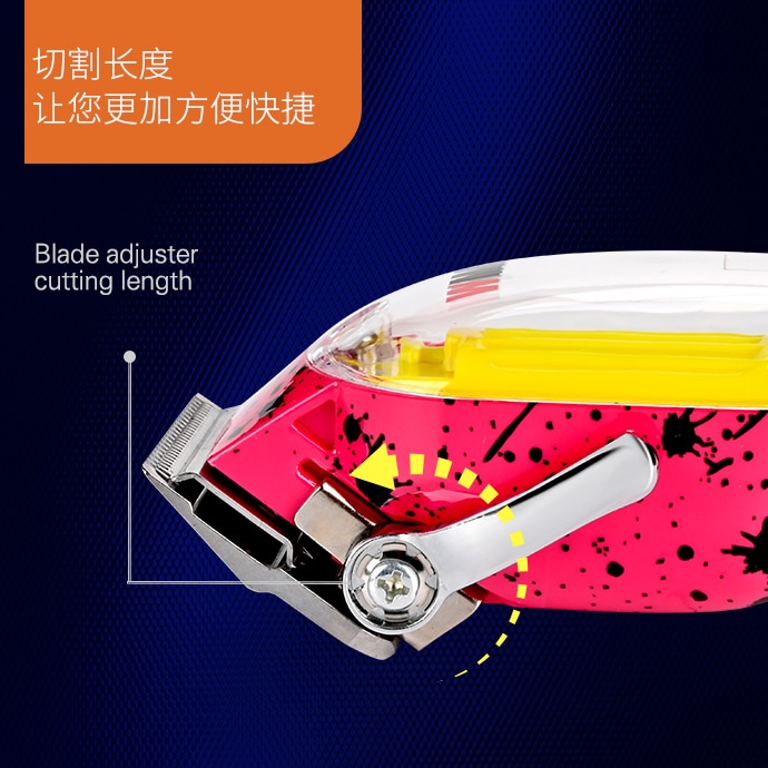 2022 NEW!!WMARK NG-410 Transparent Style Ultra-thin moving blade Professional Rechargeable Clipper with fade blade