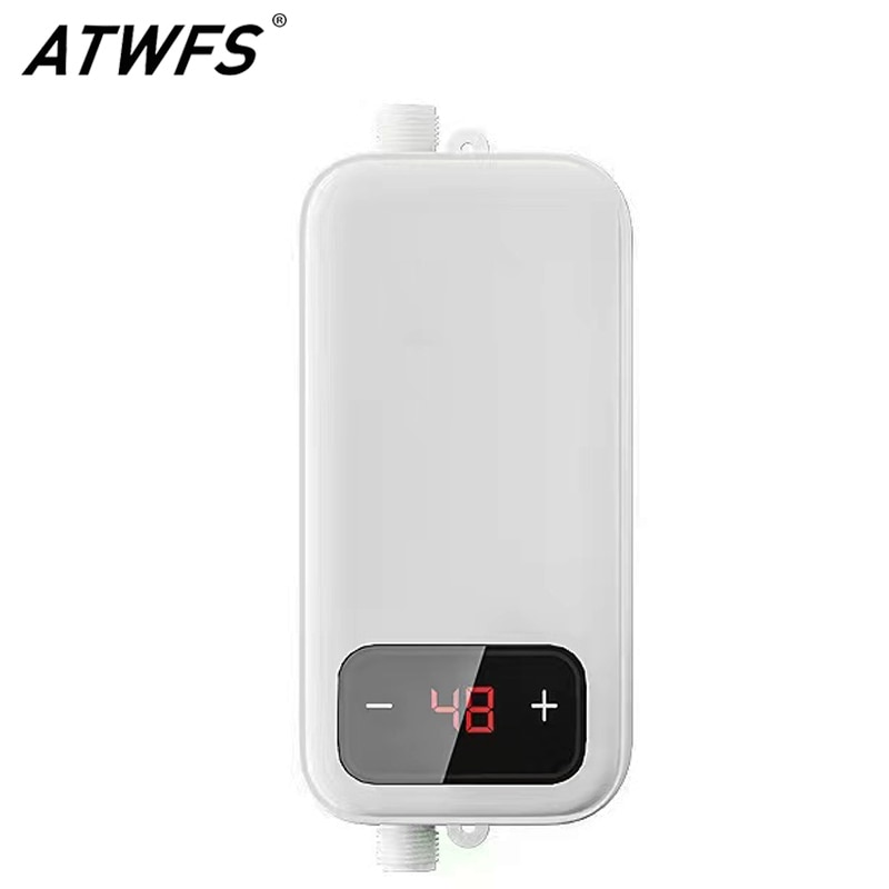 ATWFS Tankless Instant Water Heater 220v Electric Heaters for Home Kitchen for Bathroom Shower Hot Heater