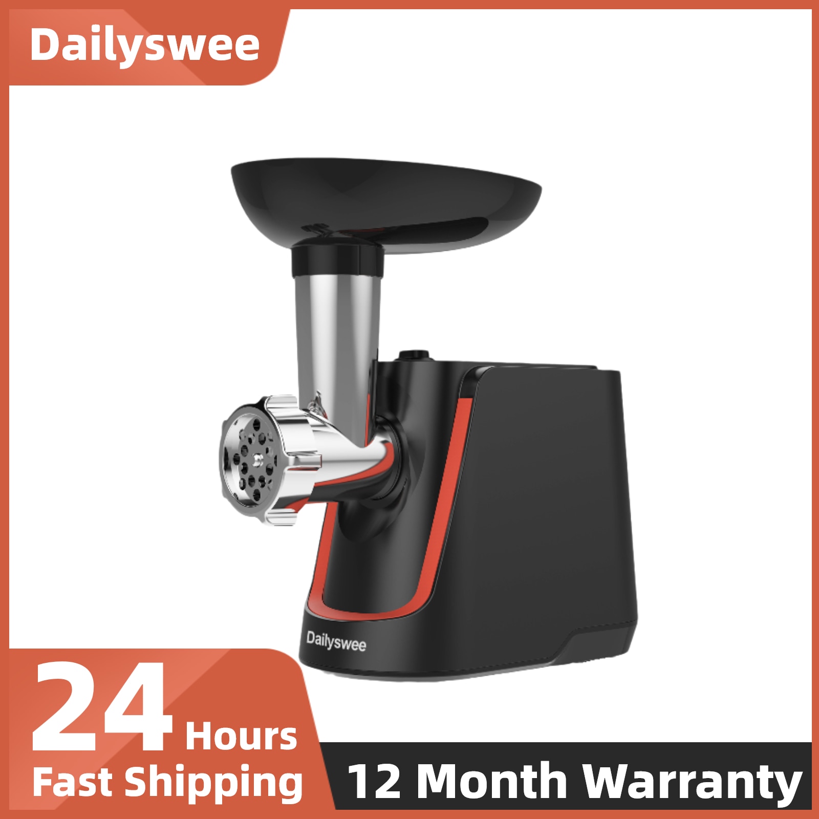 Dailyswee Electric Meat Grinder Home Sausage Stuffer Meat Mincer Overheating Protection Food Processor Multifunction Chopper