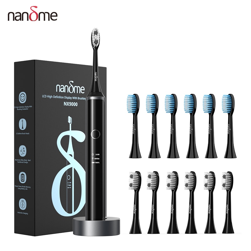 Nandme NX9000 Electric Toothbrush Ultrasonic IPX7 Waterproof Smart LCD display Inductive charging Deep Cleaning Tooth Brush
