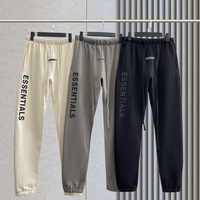 Oversized Fashion Essentials Sports Pants Rubber Letter High Street Sweatpants Pants Hip Hop Loose Unisex 100% Cotton Jogging