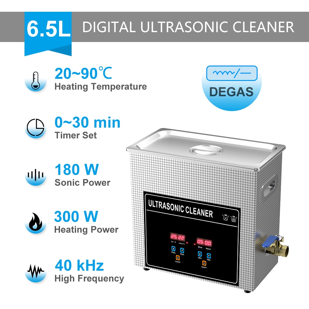 2L 3L 4L 6L 10L 15L 22L 30L Digital Ultrasonic Bath 600W Heater Timer Degas Clean Basket Ultrasound Cleaner Cleaning Tool