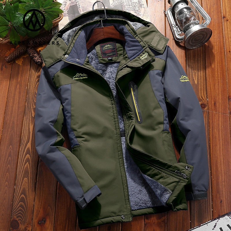 Plus Size 7XL 8XL 9XL Winter Warm Jacket Men Casual Thick Velvet Parka Fleece Coat Outwear Windproof Waterproof Military Jackets