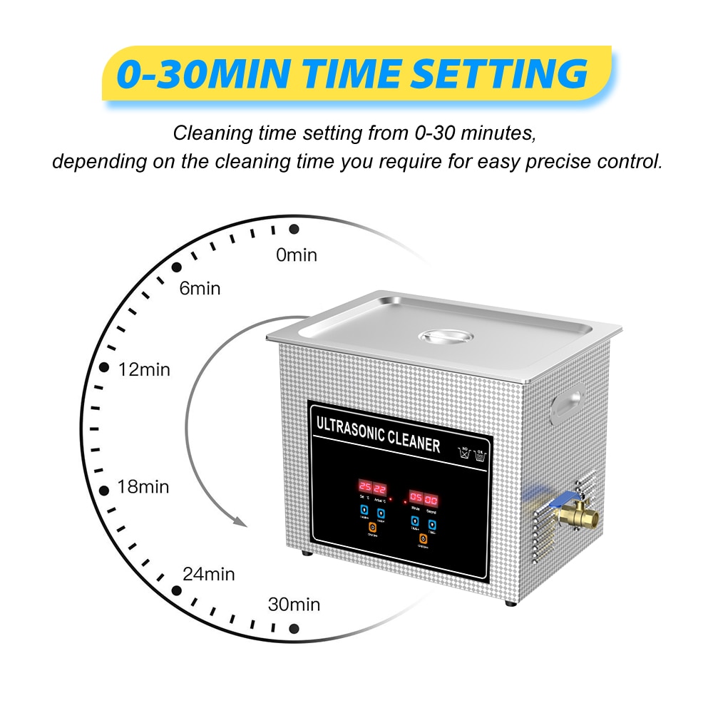 2L 3L 4L 6L 10L 15L 22L 30L Digital Ultrasonic Bath 600W Heater Timer Degas Clean Basket Ultrasound Cleaner Cleaning Tool