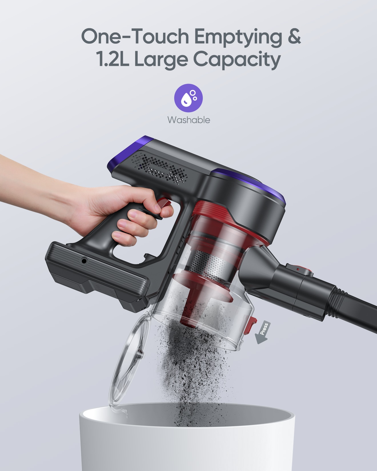 aspiradora 400W 33000Pa Powerful Cordless Vacuum Cleaner Wireless Handheld For Home Appliance with Touch Screen 55 Min Runtime