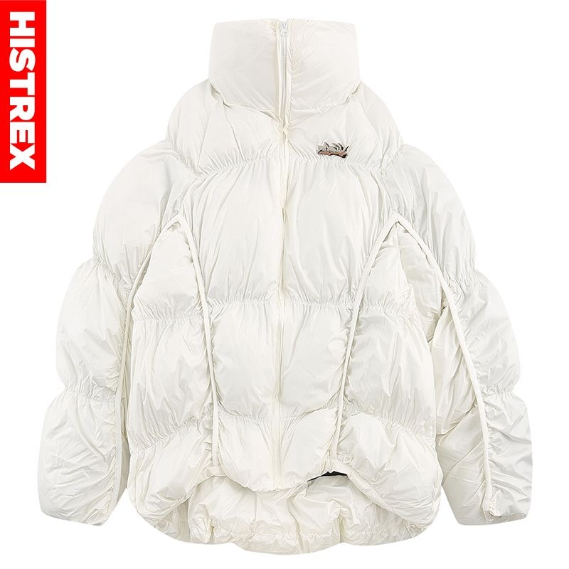 HISTREX Down Cotton Bubble Mens Parkas Jackets Hip Hop Brand Thick Casual Detachable Zipper Casual Warm Parka Jacket Men Women