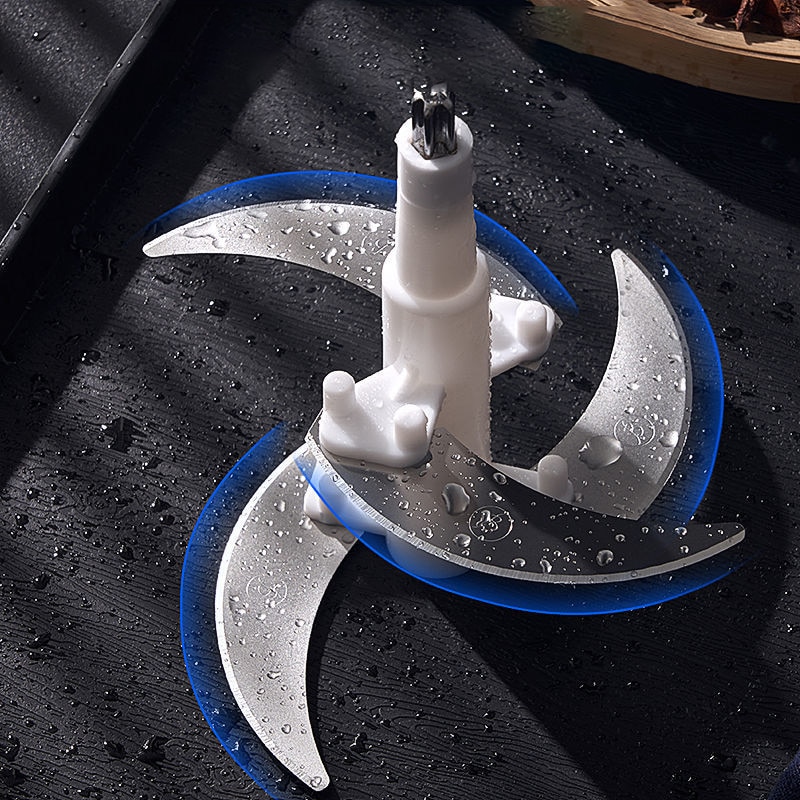 MELNG 2 Speeds Electric Chopper Meat Grinder Food Processor Slicer Vegetable Chopper Stainless Steel with 2 Pcs Knife Holders