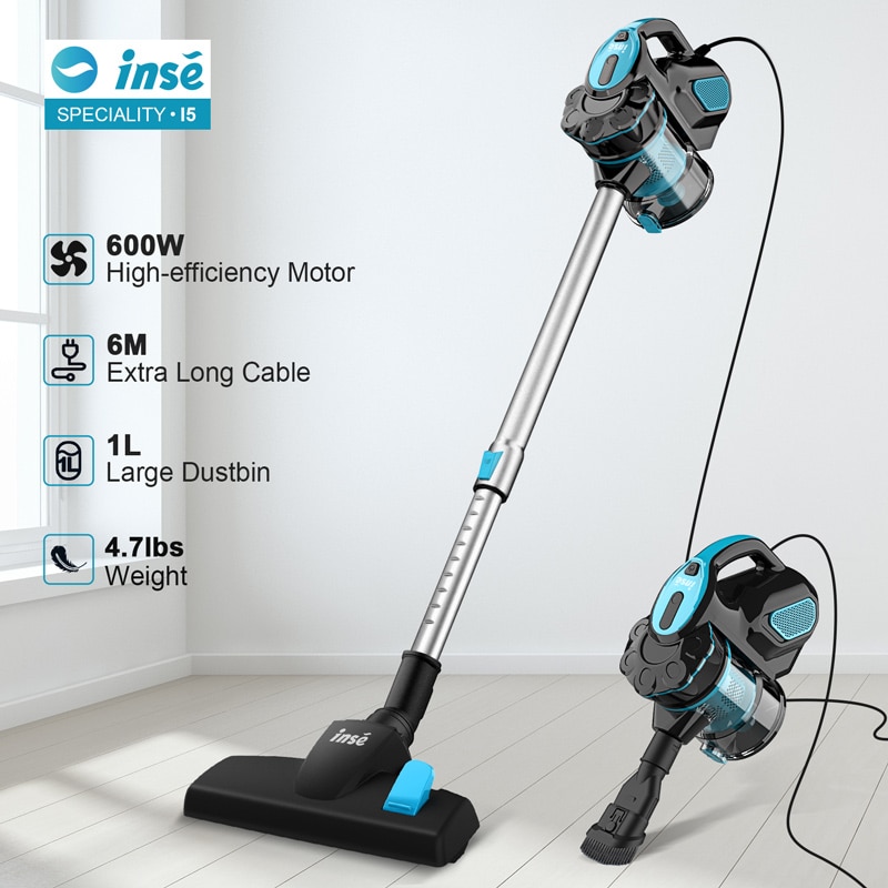 INSE I5 Household Vacuum Cleaner Power Suction Car Vacuum Cleaner Vertical Clean Vacuum Cleaner Handheld Sweeper Mopping Machine